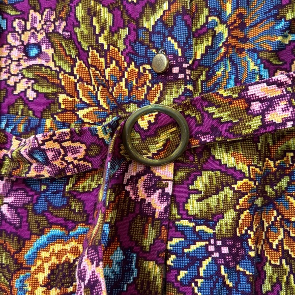 1960’s Vintage Floral Tapestry Mini Dress - Picture 3 of 7